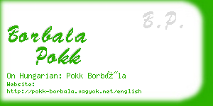 borbala pokk business card